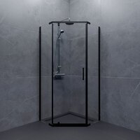 Душевой уголок Triton Дека-Блэк 100х100 (без поддона) - Превью изображения №2 — Интернет-магазин Time-Shop