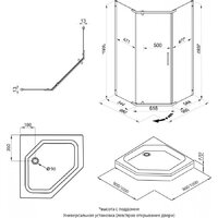 Душевой уголок Triton Дека-Блэк 100х100 (без поддона) - Превью изображения №11 — Интернет-магазин Time-Shop