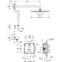 Душевая система  Grohe Grohtherm 34730000 - Превью изображения №4 — Интернет-магазин Time-Shop