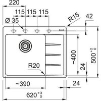 Кухонная мойка Franke Centro CNG 611-62 TL 114.0740.851 (оникс) - Превью изображения №3 — Интернет-магазин Time-Shop