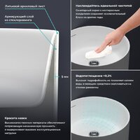 Умывальник Wellsee Chalice Perfection 230612000 (отдельностоящий, без отверстия под смеситель, матовый белый) - Превью изображения №4 — Интернет-магазин Time-Shop