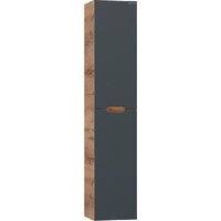  Onika Шкаф-пенал для ванной Айленд 30 403085 (графит/дуб крафт золотой) - Превью изображения №2 — Интернет-магазин Time-Shop