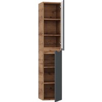  Onika Шкаф-пенал для ванной Айленд 30 403085 (графит/дуб крафт золотой) - Превью изображения №5 — Интернет-магазин Time-Shop