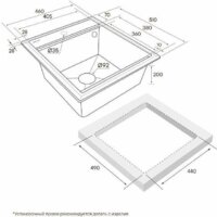 Кухонная мойка Paulmark Stepia 45 PM114651-WH - Превью изображения №4 — Интернет-магазин Time-Shop
