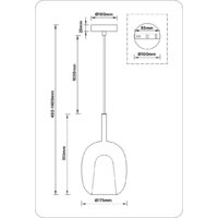 Подвесная люстра PROxSON LH11125 BK/WH/TI (черный/белый/янтарь) - Превью изображения №7 — Интернет-магазин Time-Shop