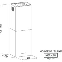 Кухонная вытяжка Kernau KCH 0240 W Island - Превью изображения №2 — Интернет-магазин Time-Shop