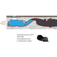 Трап/канал Berges Wasserhaus Super Slim 400 (матовый хром) - Превью изображения №7 — Интернет-магазин Time-Shop