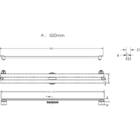 Трап/канал Berges Wasserhaus Super Slim 400 (матовый хром) - Превью изображения №8 — Интернет-магазин Time-Shop