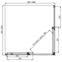 Душевой уголок Ambassador Queen Black 11011204 100х100 - Превью изображения №9 — Интернет-магазин Time-Shop