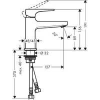Смеситель Hansgrohe Metropol 32500700 (белый матовый) - Превью изображения №2 — Интернет-магазин Time-Shop