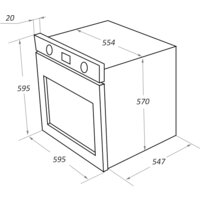 Электрический духовой шкаф MAUNFELD EOEM.769BG - Превью изображения №2 — Интернет-магазин Time-Shop