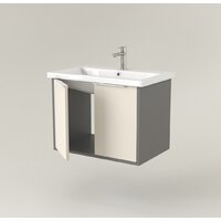  Дабер Тумба под умывальник 018 Тобага/Эридан/Артвин 60 Т18.6Т.0.19Б (бежевый/серый/ручка белая) - Превью изображения №2 — Интернет-магазин Time-Shop