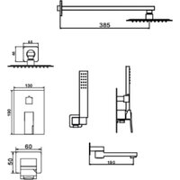 Душевая система  Hansen HL34095-P - Превью изображения №2 — Интернет-магазин Time-Shop