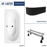 Lauter Bliss 170х75 L 21201071L (с ножками и лицевым черным экраном)