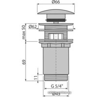Донный клапан Alcaplast A392Black - Превью изображения №2 — Интернет-магазин Time-Shop