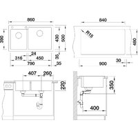 Кухонная мойка Blanco 9527142 - Превью изображения №2 — Интернет-магазин Time-Shop