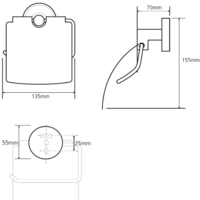 Держатель для туалетной бумаги Bemeta Trend-I 104112018F - Превью изображения №2 — Интернет-магазин Time-Shop
