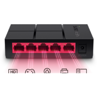 Неуправляемый коммутатор Mercusys MS105G - Превью изображения №4 — Интернет-магазин Time-Shop