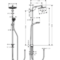 Душевая система  Hansgrohe Crometta S 240 1jet 27270000 - Превью изображения №6 — Интернет-магазин Time-Shop