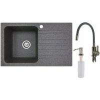 БелЭворс Styl L + смеситель W74004-9 + дозатор L405-1 (серый/сатин)