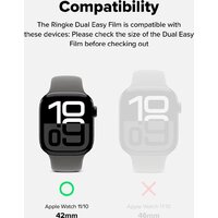 Защитная пленка Ringke Защитная Пленка Ringke Dual Easy Pro 2шт для Apple Watch 11 / 10 42 mm - Превью изображения №3 — Интернет-магазин Time-Shop