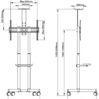 Стойка для телевизора Arm Media PT-Stand-8 (черный) - Превью изображения №2 — Интернет-магазин Time-Shop