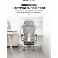 Офисное кресло Evolution LX 3 Grey (серый) - Превью изображения №6 — Интернет-магазин Time-Shop