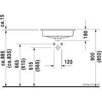 Умывальник Duravit D-Code 54.5x43.5 (0337540000) - Превью изображения №2 — Интернет-магазин Time-Shop