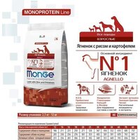 Сухой корм для собак Monge Speciality Line Monoprotein с ягненком и рисом 7.5 кг - Превью изображения №4 — Интернет-магазин Time-Shop