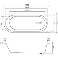 Ванна Lauter Monaco 170x72.5 2113170R (с каркасом) - Превью изображения №14 — Интернет-магазин Time-Shop