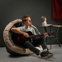 Кресло-мешок Mio Tesoro 4с0013тр (L, серый/бежевый) - Превью изображения №5 — Интернет-магазин Time-Shop