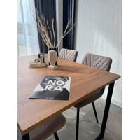 Кухонный стол Notta Лиман 120/160x80 619210 (дуб крафт золотой/черный матовый) - Превью изображения №13 — Интернет-магазин Time-Shop