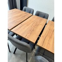 Кухонный стол Notta Лиман 120/160x80 619210 (дуб крафт золотой/черный матовый) - Превью изображения №11 — Интернет-магазин Time-Shop