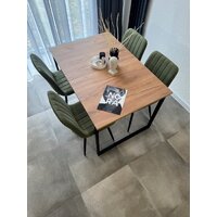 Кухонный стол Notta Лиман 120/160x80 619210 (дуб крафт золотой/черный матовый) - Превью изображения №10 — Интернет-магазин Time-Shop