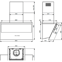 Кухонная вытяжка Falmec Verso NRS 85 800 м3/ч (черный) - Превью изображения №2 — Интернет-магазин Time-Shop