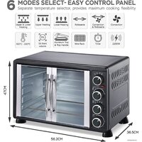 Мини-печь TurboTronic TT-FEO55 (черный) - Превью изображения №2 — Интернет-магазин Time-Shop