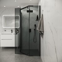 Душевой уголок Niagara Eco NG-1010-14DT 100x100x190 (черный/стекло тонированное) - Превью изображения №4 — Интернет-магазин Time-Shop