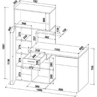 Стол Интерлиния Skill-06 (белый/белый) - Превью изображения №7 — Интернет-магазин Time-Shop