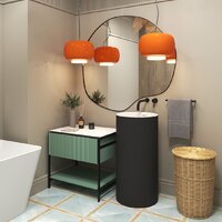 Умывальник Wellsee Chalice Perfection 230613000 (отдельностоящий, без отверстия под смеситель, матовый черный/глянцевый белый) - Превью изображения №7 — Интернет-магазин Time-Shop