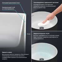 Умывальник Wellsee Chalice Perfection 230613000 (отдельностоящий, без отверстия под смеситель, матовый черный/глянцевый белый) - Превью изображения №4 — Интернет-магазин Time-Shop