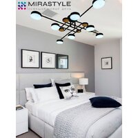 Припотолочная люстра Mirastyle SX-N-8996/8 BK - Превью изображения №5 — Интернет-магазин Time-Shop