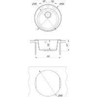 Кухонная мойка Dr. Gans Smart Пион (серый) - Превью изображения №2 — Интернет-магазин Time-Shop