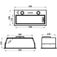 Кухонная вытяжка MAUNFELD Thames 601M (нержавеющая сталь) - Превью изображения №2 — Интернет-магазин Time-Shop