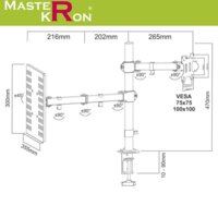 Кронштейн для монитора MasterKron LZT18-C023NBH - Превью изображения №2 — Интернет-магазин Time-Shop