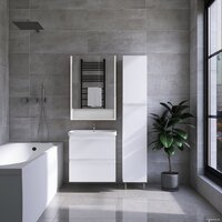  Viant Шкаф с зеркалом Мальта 80 VMAL80BEL-ZSH - Превью изображения №2 — Интернет-магазин Time-Shop