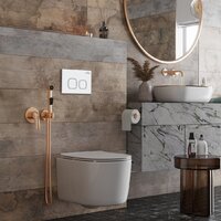 Унитаз подвесной Roxen Simple Compact в комплекте с инсталляцией StounFix Dual Fresh 6 в 1 916803 (кнопка: белый глянец) - Превью изображения №14 — Интернет-магазин Time-Shop