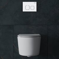 Унитаз подвесной Roxen Simple Compact в комплекте с инсталляцией StounFix Dual Fresh 6 в 1 916803 (кнопка: белый глянец) - Превью изображения №10 — Интернет-магазин Time-Shop