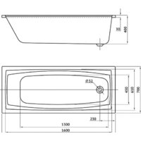 Ванна Berges Wasserhaus Feya 170x70 050012 - Превью изображения №2 — Интернет-магазин Time-Shop