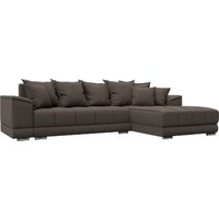 Лига диванов НордСтар правый 122928 (рогожка амур коричневый)