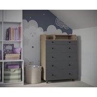 Детский комод Incanto Oskar V 800/5 PK-0004/5 (дуб/графит) - Превью изображения №12 — Интернет-магазин Time-Shop